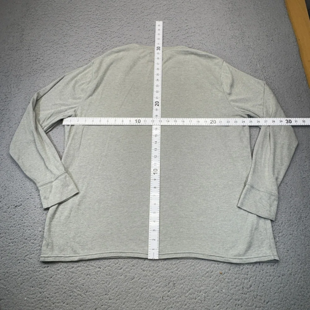 Polo Ralph Lauren Shirt Mens 3XL Gray Long Sleeve Pony Waffle Knit Thermal